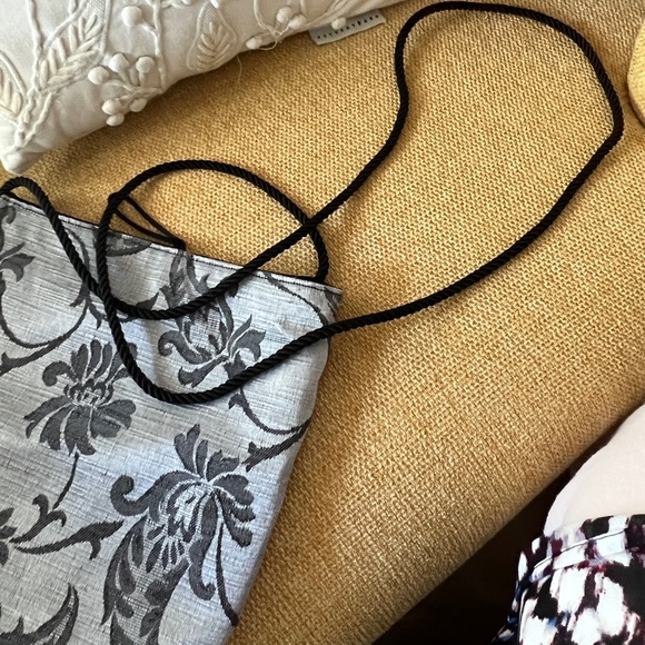 Soft silky (inside) and out. Grey and black bag - Picture 12 of 13